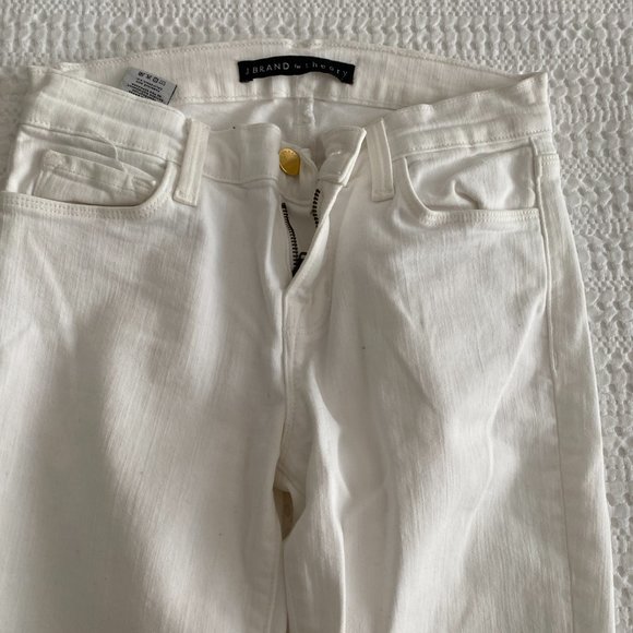 J Brand x Theory White Skinny Jeans Size 25 - Picture 2 of 3